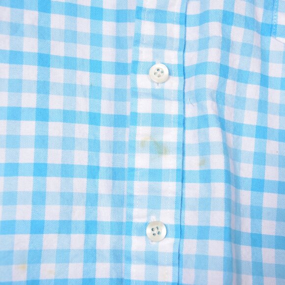 Saddlebred Vintage Oxford Mens Blue Check Long Sleeve Dress Shirt Size 2XL - Picture 3 of 8